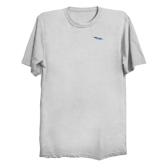 BUBBA THE BATTERY TEE: WHITE/BLUE