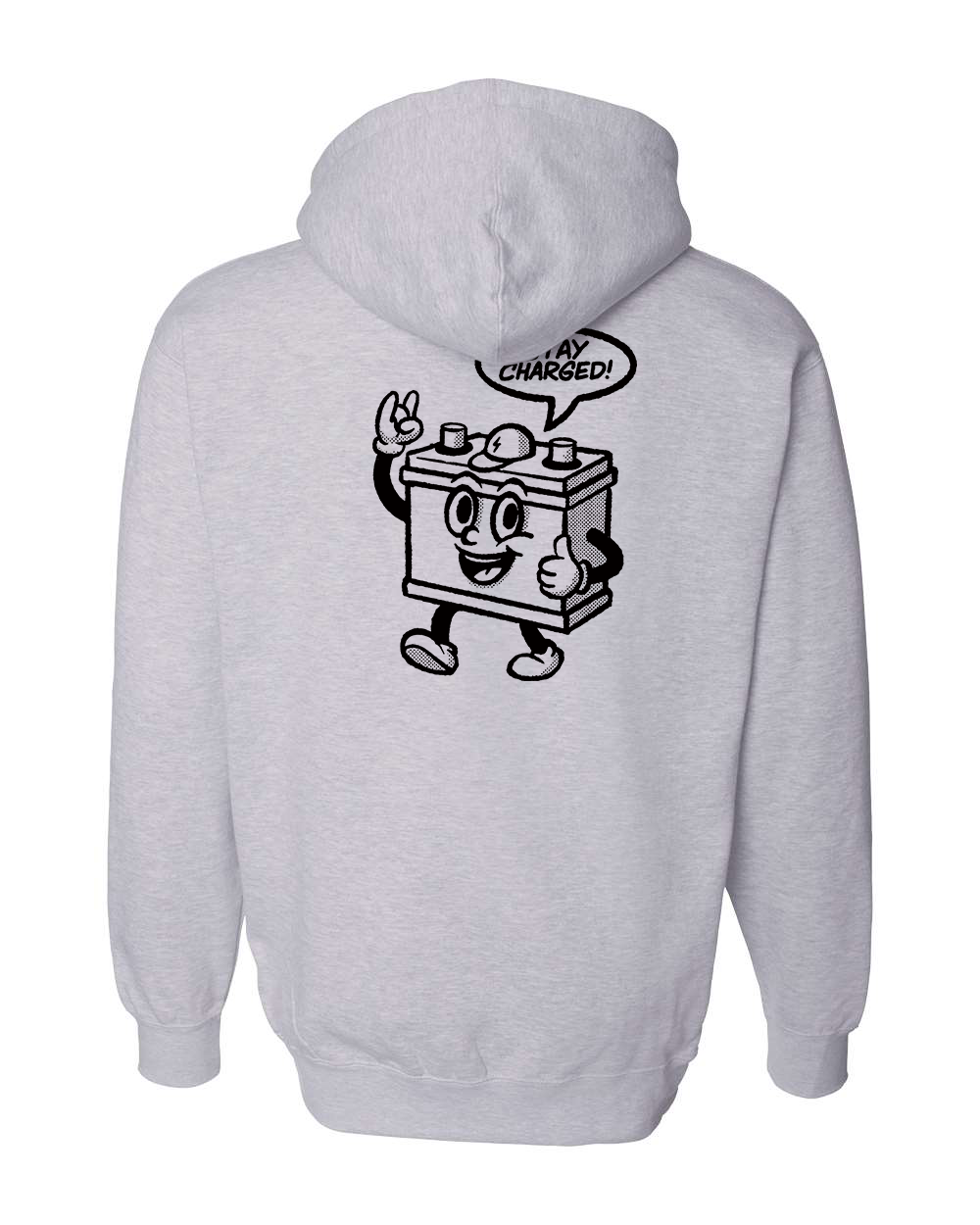 BUBBA THE BATTERY HOODIE: GREY/BLACK