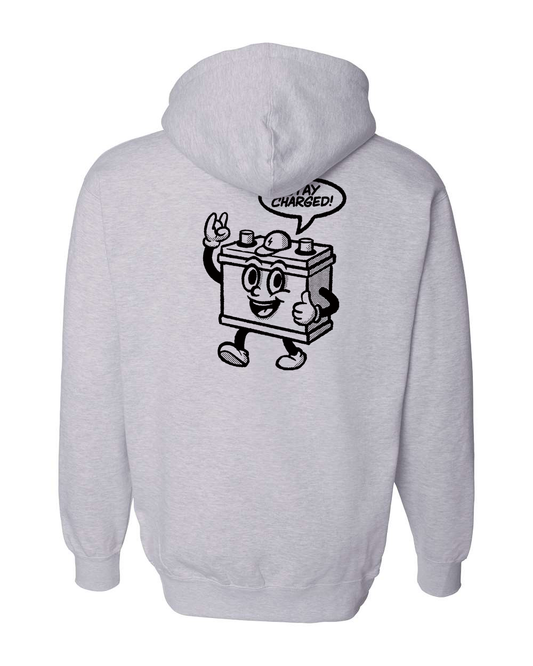 BUBBA THE BATTERY HOODIE: GREY/BLACK