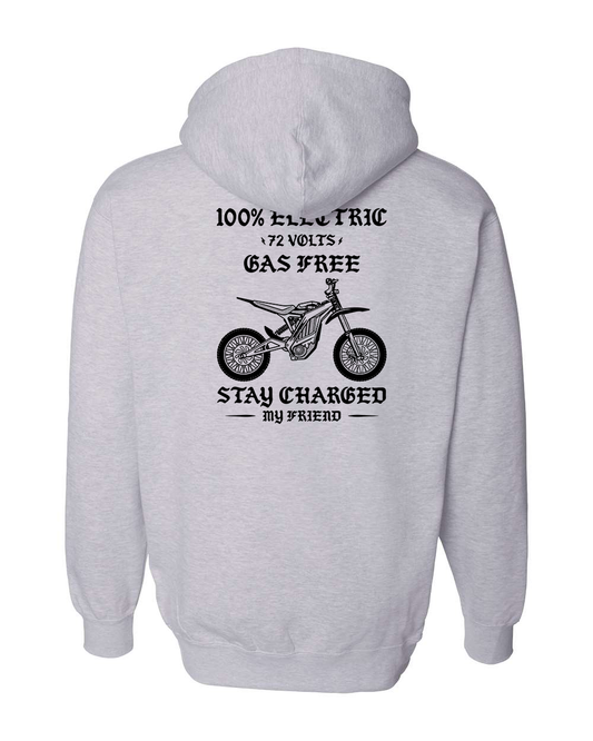 THE JUMBO BIKE HOODIE: GREY/BLACK