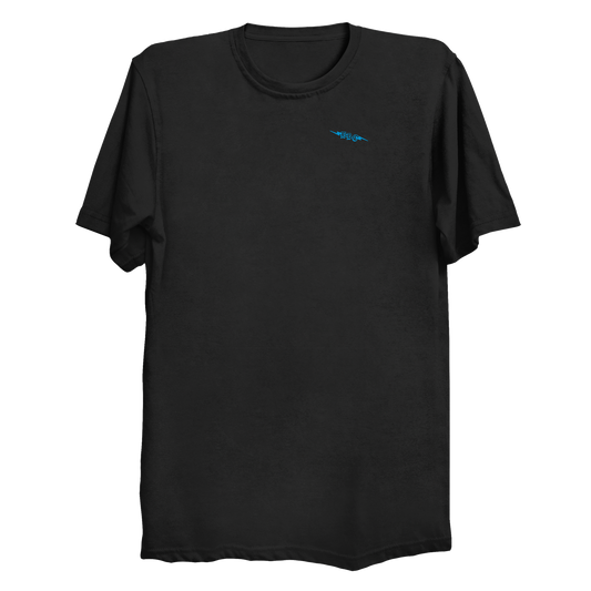 THE JUMBO BIKE TEE: BLACK/BLUE WHITE/BLUE